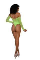 Rhinestone Off Shoulder Bodystocking – Nylon Spandex Bodystocking > Clothes > Bodies and Playsuits - Tophatter Daily Deals