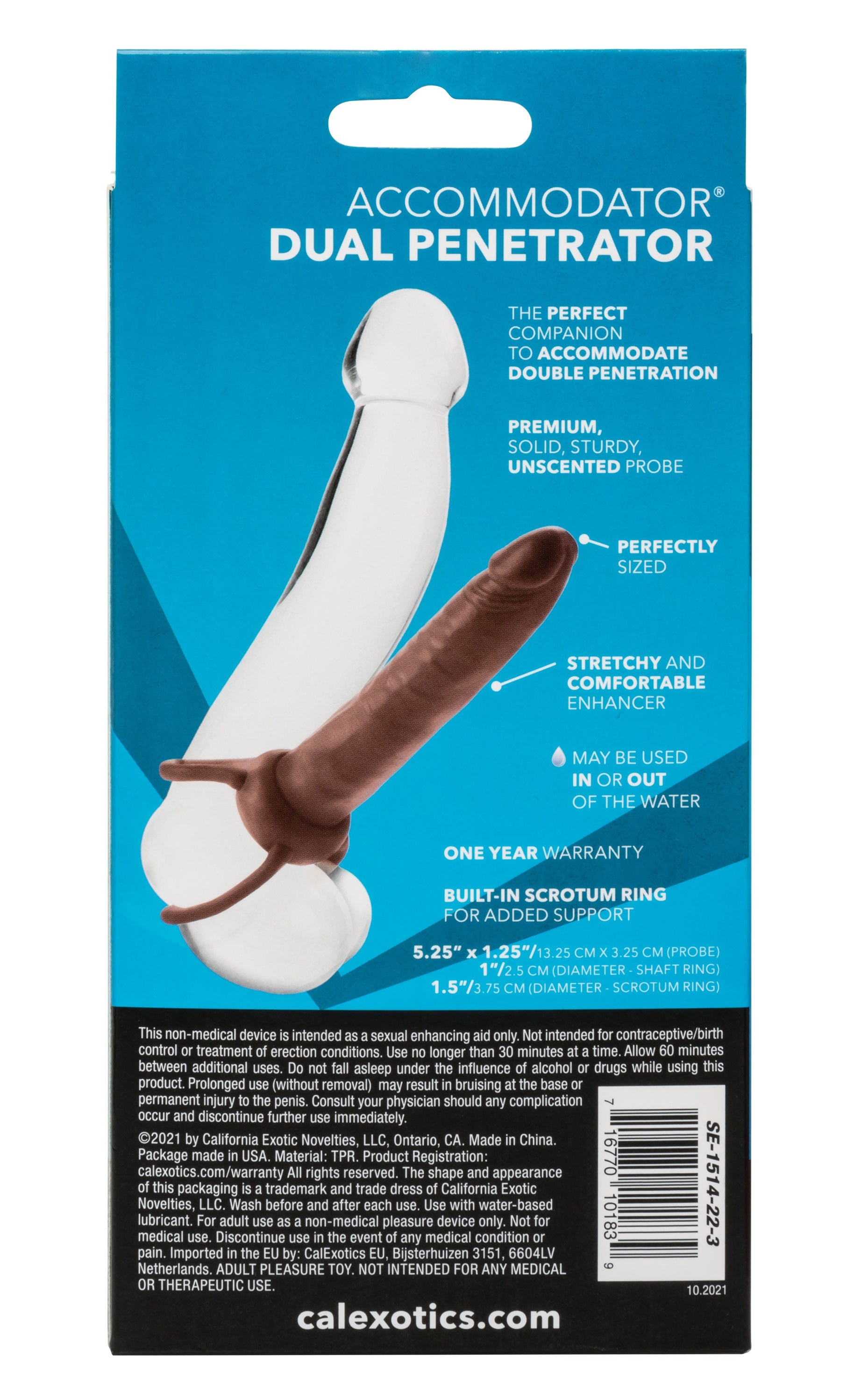 Accommodator Dual Penetrator Brown Anal Dildo with Dual Ring Design > Sex Toys For Men > Penis Sleeves - Tophatter Daily Deals