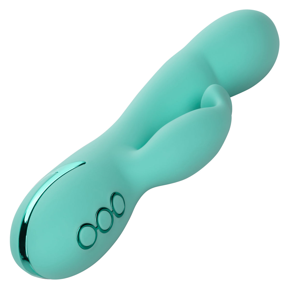 California Dreaming Tahoe Temptation Silicone Massager in Aqua Blue with Dual Vibration and Pinpoint Teaser > Vibrators > Ladies > Rabbit - Tophatter Daily Deals