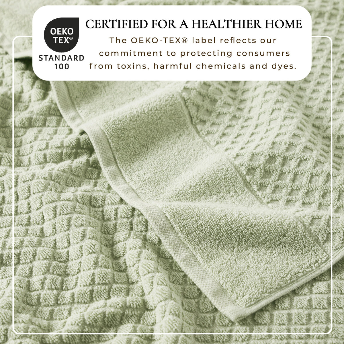 Cotton Diamond Waffle Weave Bath Towel Set - Grayson Collection Bath - Tophatter Daily Deals