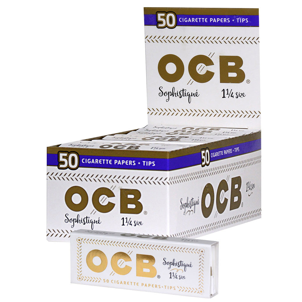 OCB Sophistique 1-1/4 Rolling Papers & Tips Full Box Rolling Papers - Tophatter Daily Deals