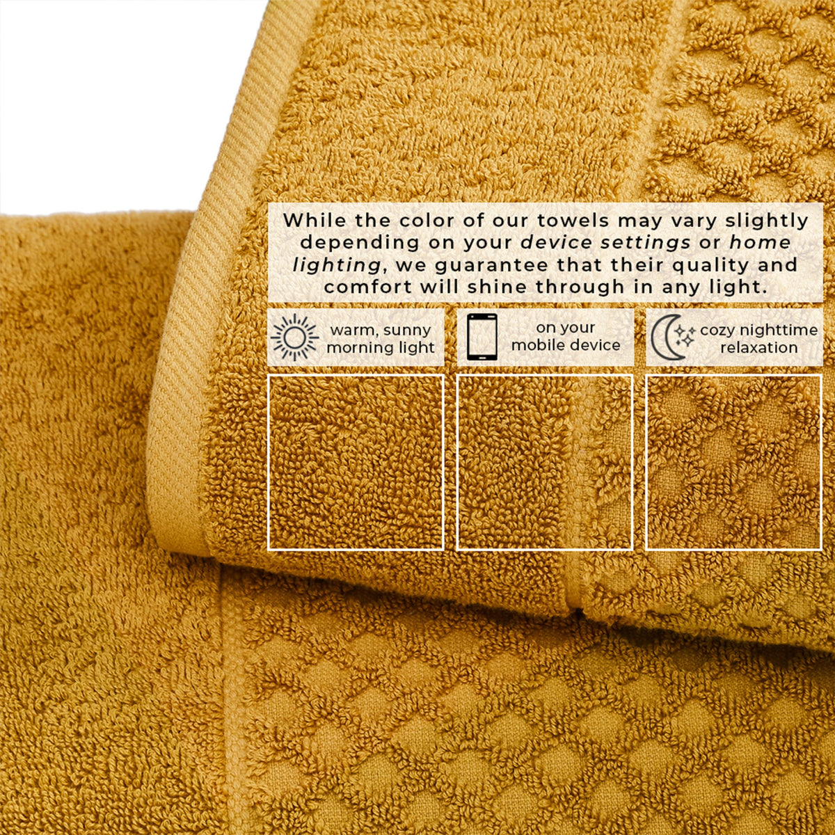 Cotton Diamond Waffle Weave Bath Towel Set - Grayson Collection Bath - Tophatter Daily Deals