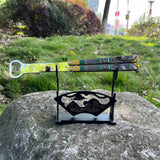 Metal Octane Balisong Bottle Opener With Display Holder - Tophatter Daily Deals