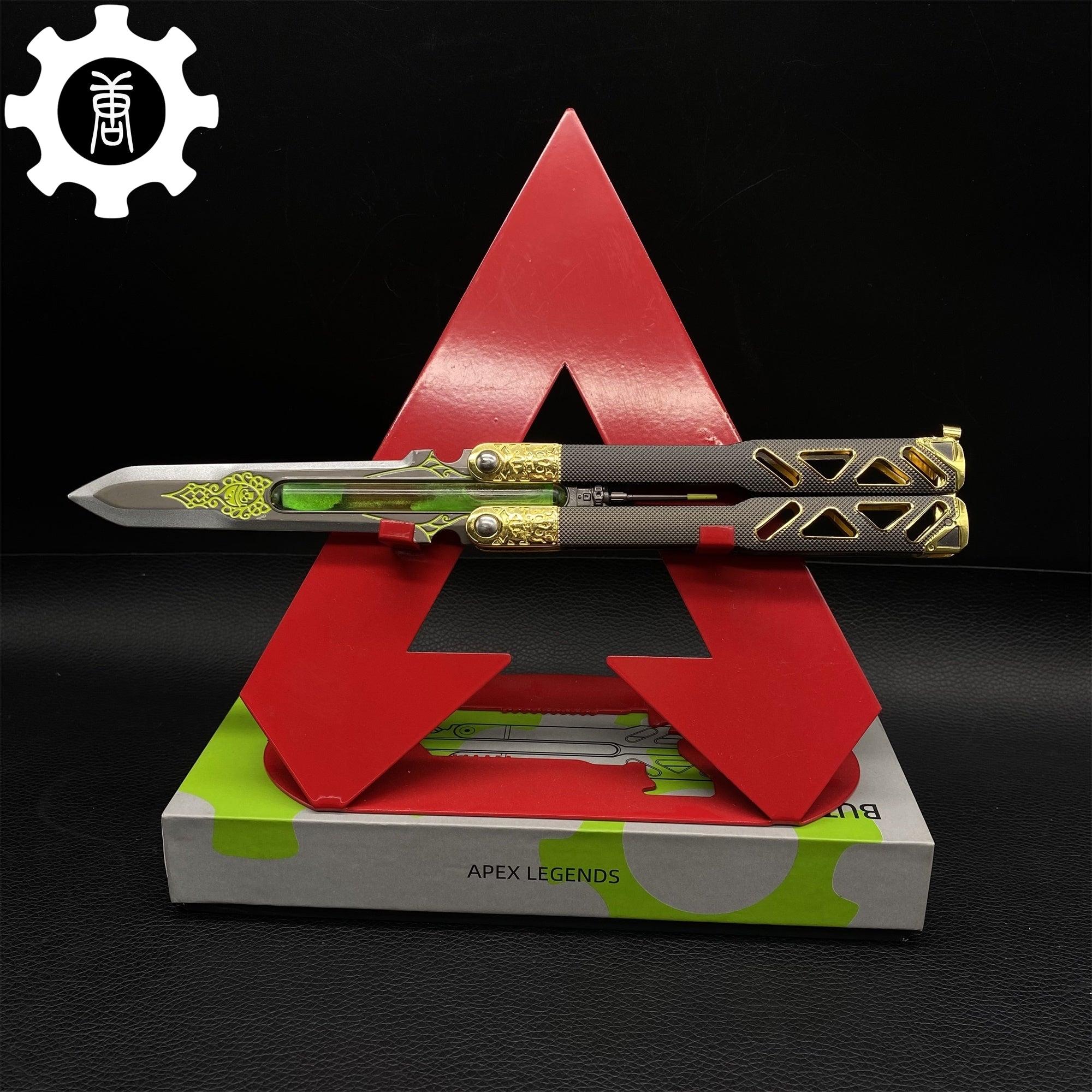 Octane Heirloom V3 Real Liquid Tube Octane Balisong Metal Replica Heirloom With Metal Holder - Tophatter Daily Deals