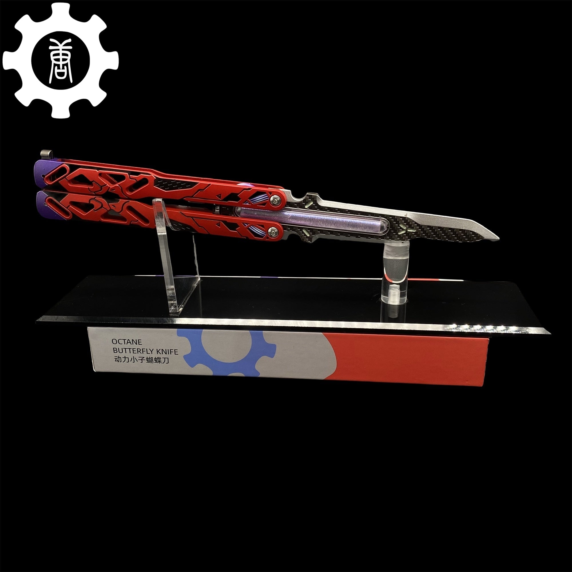 Octane Heirloom Recolor Replica-Octane Balisong Prototype Prop Recolor & Acrylic Stand - Tophatter Daily Deals