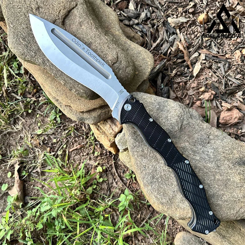 Odin's Toothpick Folding Knife - Kukri (US CA only)-GS15 Black Aluminum Gift box KNIVES - Tophatter Daily Deals