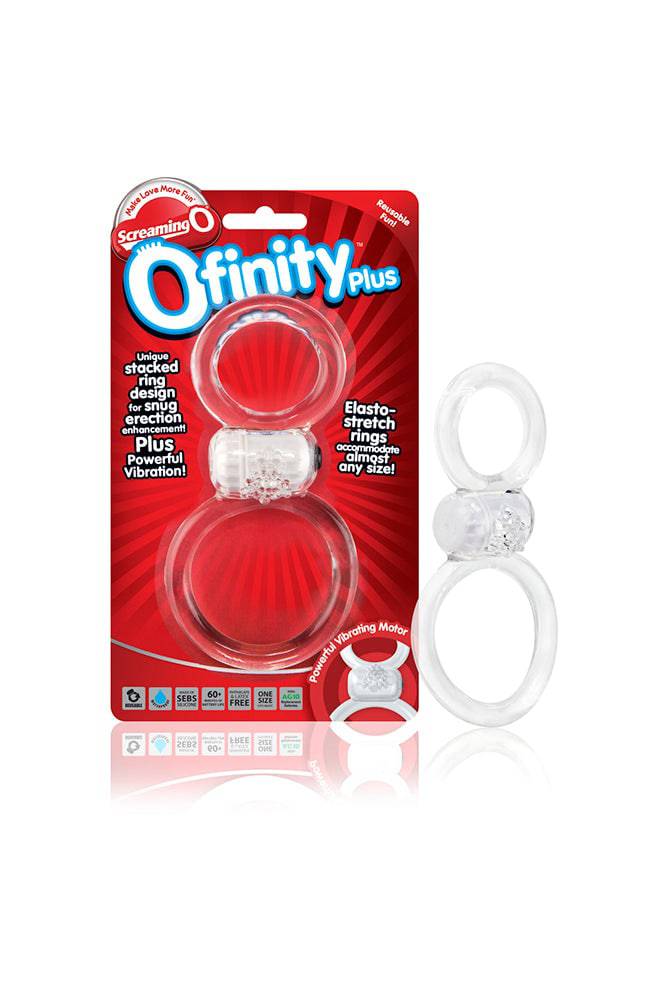 Screaming O - Ofinity Plus Double Cock Ring - Clear Sex Toy - Tophatter Daily Deals