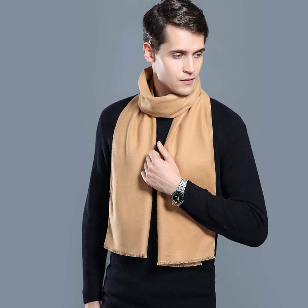 Ohayomi Mens Winter Cashmere Fashion Formal Soft Scarves Gloves, Scarves & Earmuffs - Tophatter Daily Deals