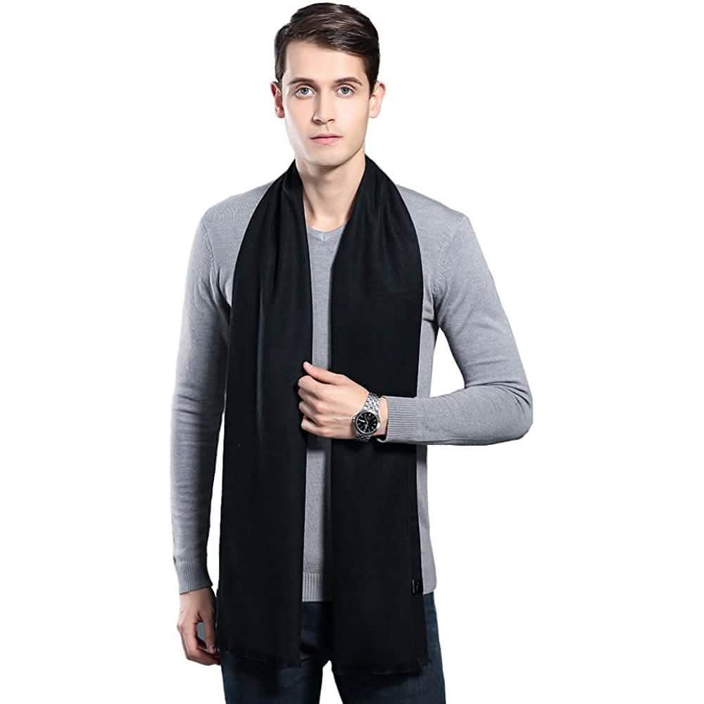 Ohayomi Mens Winter Cashmere Fashion Formal Soft Scarves Gloves, Scarves & Earmuffs - Tophatter Daily Deals