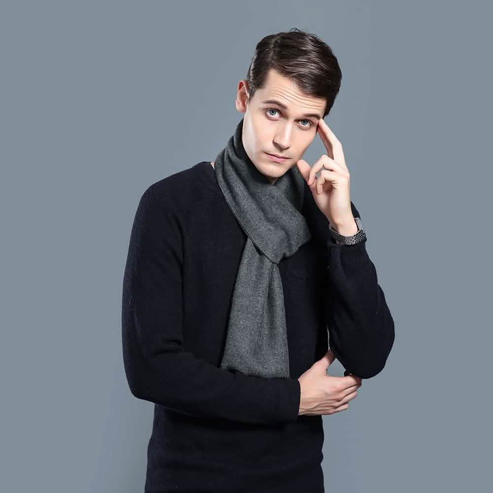 Ohayomi Mens Winter Cashmere Fashion Formal Soft Scarves Gloves, Scarves & Earmuffs - Tophatter Daily Deals