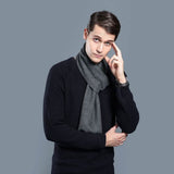 Ohayomi Mens Winter Cashmere Fashion Formal Soft Scarves Gloves, Scarves & Earmuffs - Tophatter Daily Deals
