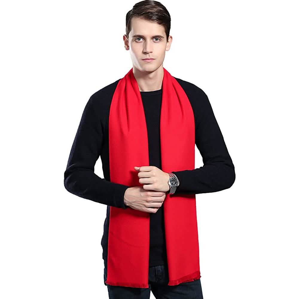 Ohayomi Mens Winter Cashmere Fashion Formal Soft Scarves Gloves, Scarves & Earmuffs - Tophatter Daily Deals