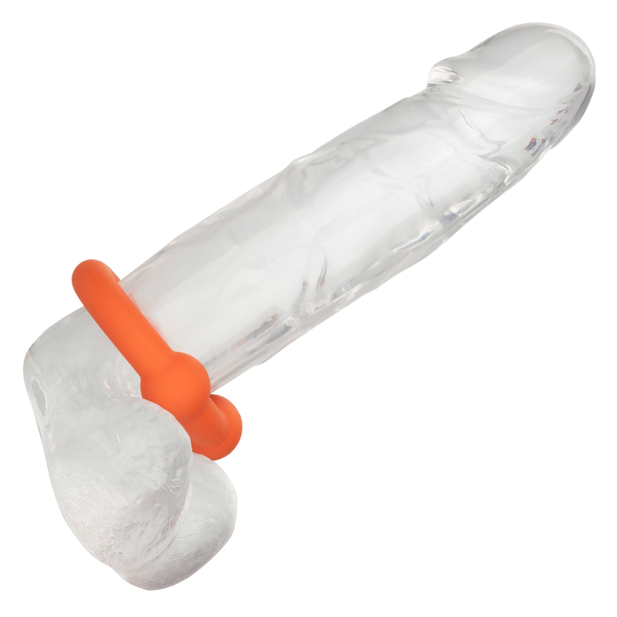 Alpha Liquid Silicone Dual Ball Ring Orange Ultra Stretchy Enhancer Ring > Cock Ring > Single - Tophatter Daily Deals