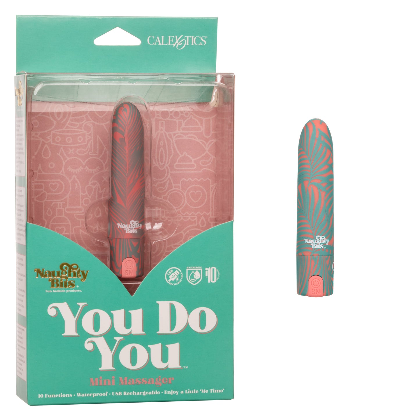 Naughty Bits You Do You Mini Massager 3-Inch Silicone Bullet with Floral Pattern and 10 Vibration Functions > Vibrators > Mini Vibrators - Tophatter Daily Deals