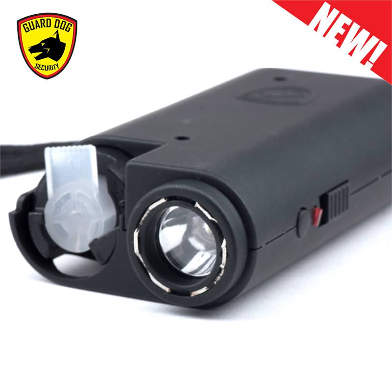 Black Olympian World's Only All-In-One Stun Gun - Pepper Spray - Flashlight Collectible Weapons - Tophatter Daily Deals