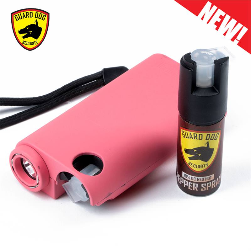 Pink Olympian World's Only All-In-One Stun Gun - Pepper Spray - Flashlight - Tophatter's Guns'N'Weapons Store Collectible Weapons - Tophatter Daily Deals
