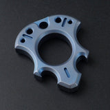 Titanium Alloy Wasteland Style One Finger Knuckle Duster Blue Brass Knuckles - Tophatter Daily Deals