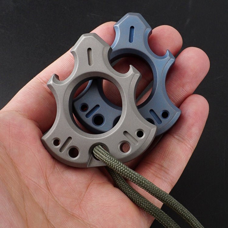 Titanium Alloy Wasteland Style One Finger Knuckle Duster Brass Knuckles - Tophatter Daily Deals