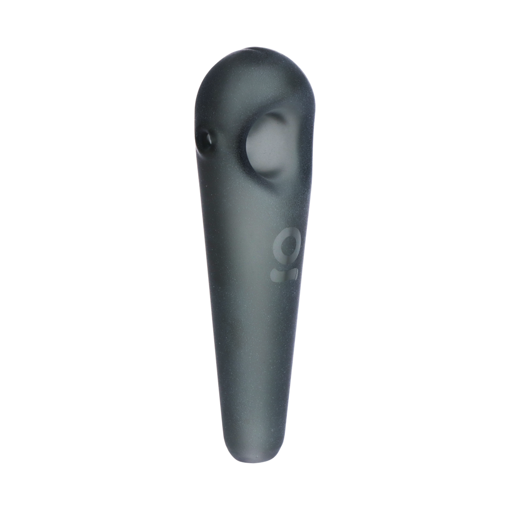 ONGROK Tear Drop Spoon Pipe Sandblasted Gray Glass Spoon Pipes - Tophatter Daily Deals