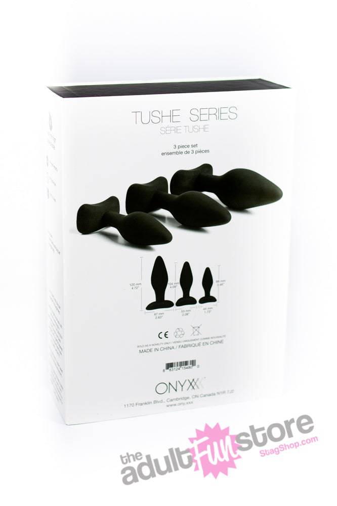 Onyxxx - Tushe Silicone Anal Trainer Kit - Black Sex Toy - Tophatter Daily Deals