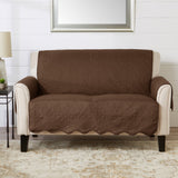Medallion Solid Furniture Protector - Elenor Collection Loveseat Chocolate Taupe Furniture & Decor - Tophatter Daily Deals