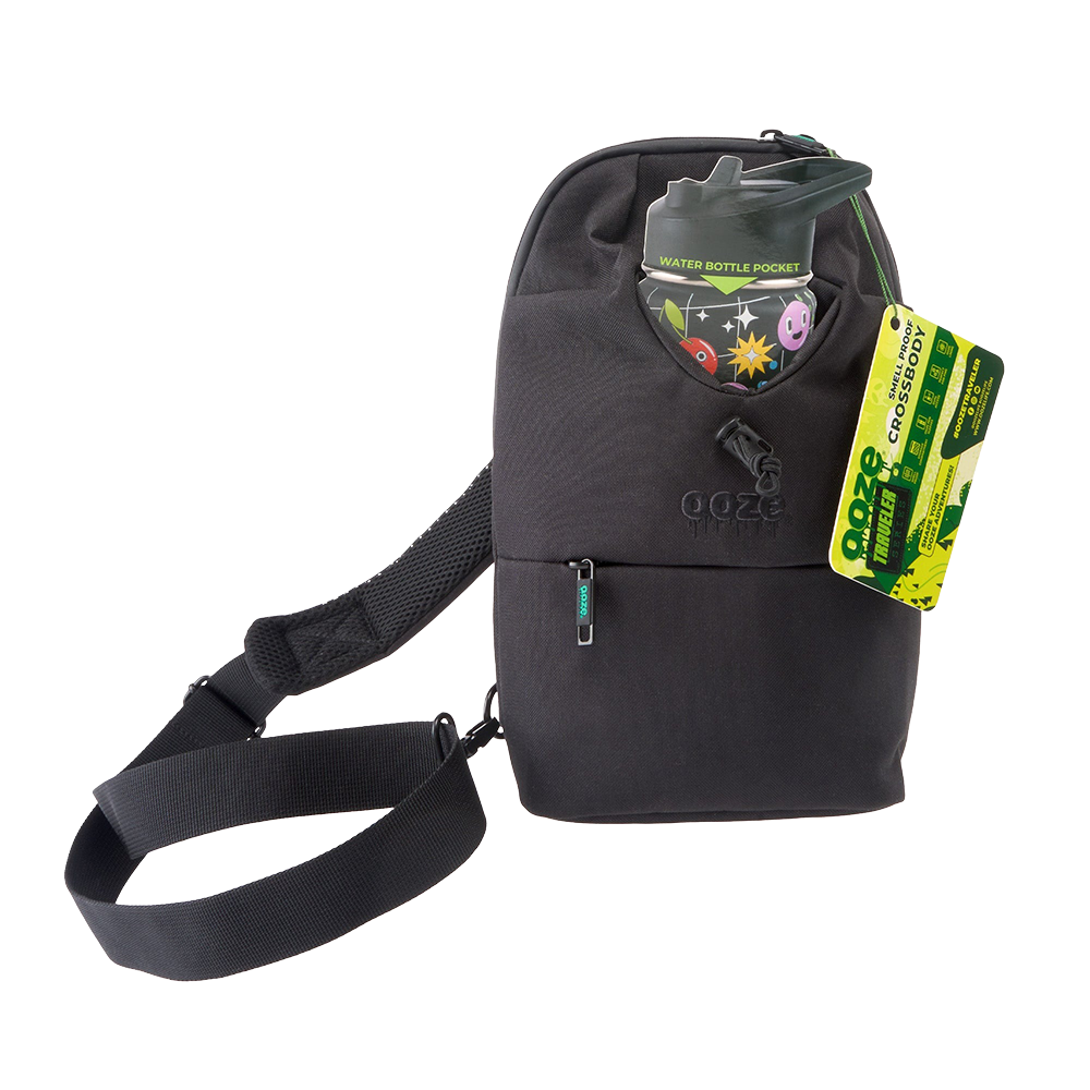 Ooze Traveler Series Smell Proof Crossbody Bag Black Stash Pouches - Tophatter Daily Deals