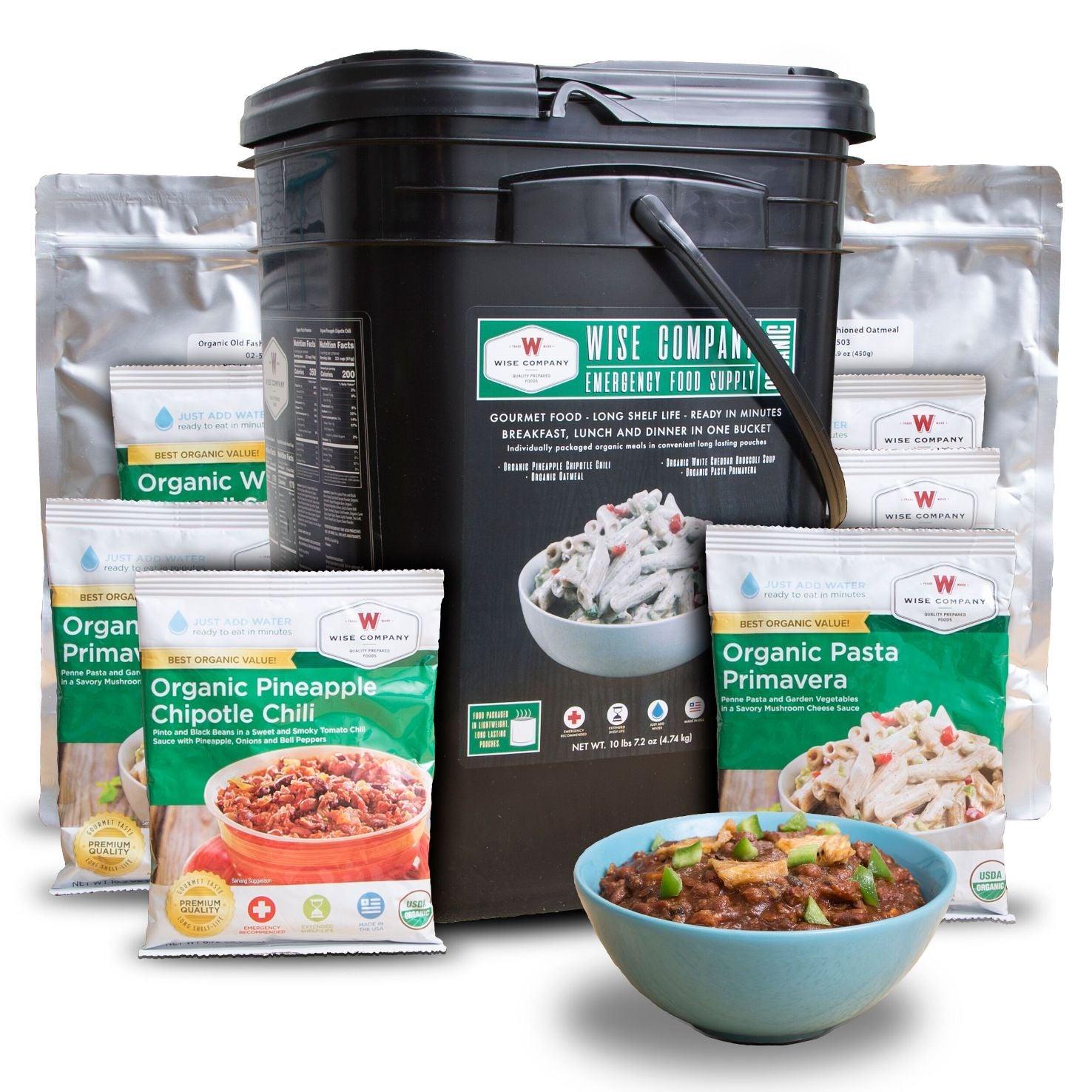 90 Serving Organic Emergency Freeze Dried Food Bucket Survival - Tophatter Daily Deals