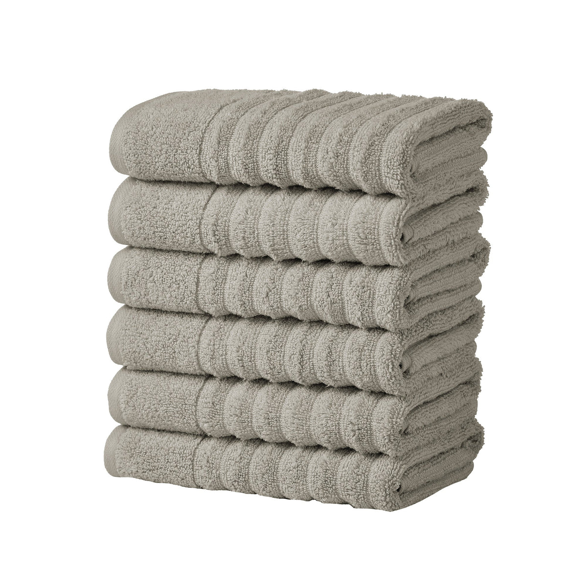 Luxury Combed Cotton Bath Towel Set - Karina Collection Hand Towel (Pack of 6) Mid Grey Bath - Tophatter Daily Deals