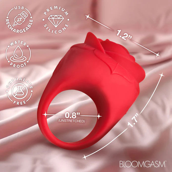 Rose Ring Discreet Finger Vibrator (Red) – Waterproof Finger Vibrator > Vibrators > Finger Vibrators - Tophatter Daily Deals
