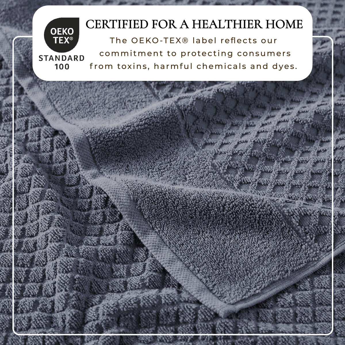 Cotton Diamond Waffle Weave Bath Towel Set - Grayson Collection Bath - Tophatter Daily Deals