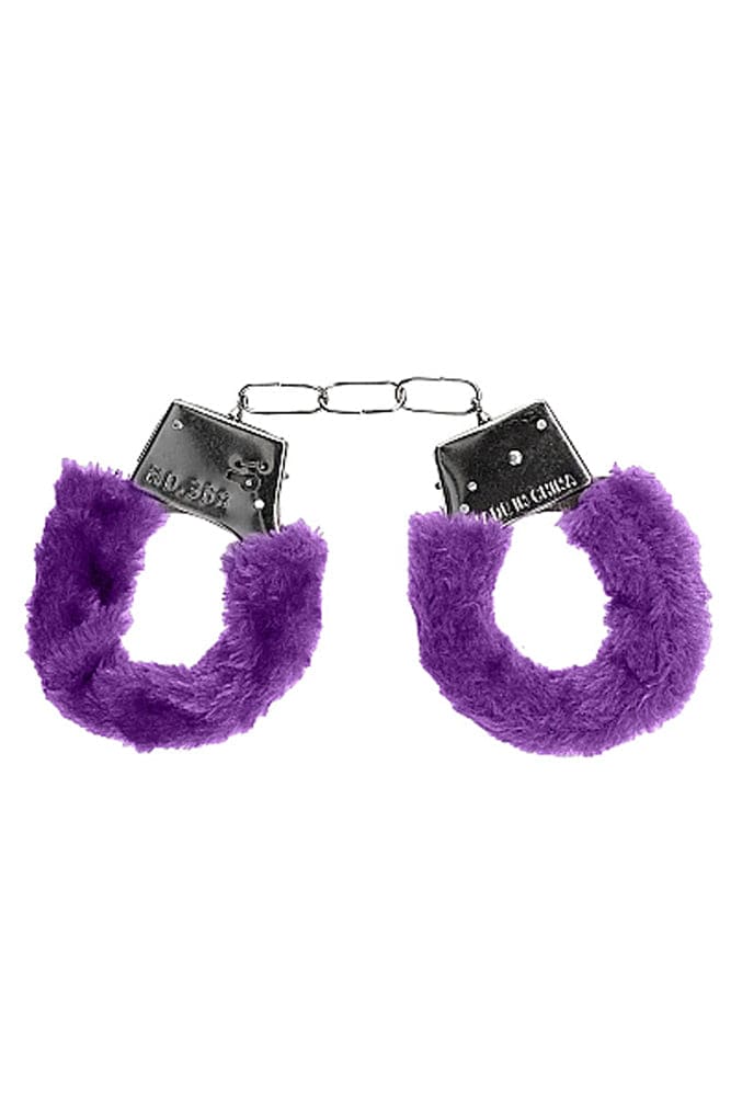 Ouch by Shots Toys - Beginner Fur Handcuffs - Assorted Colors Purple BDSM - Tophatter Daily Deals