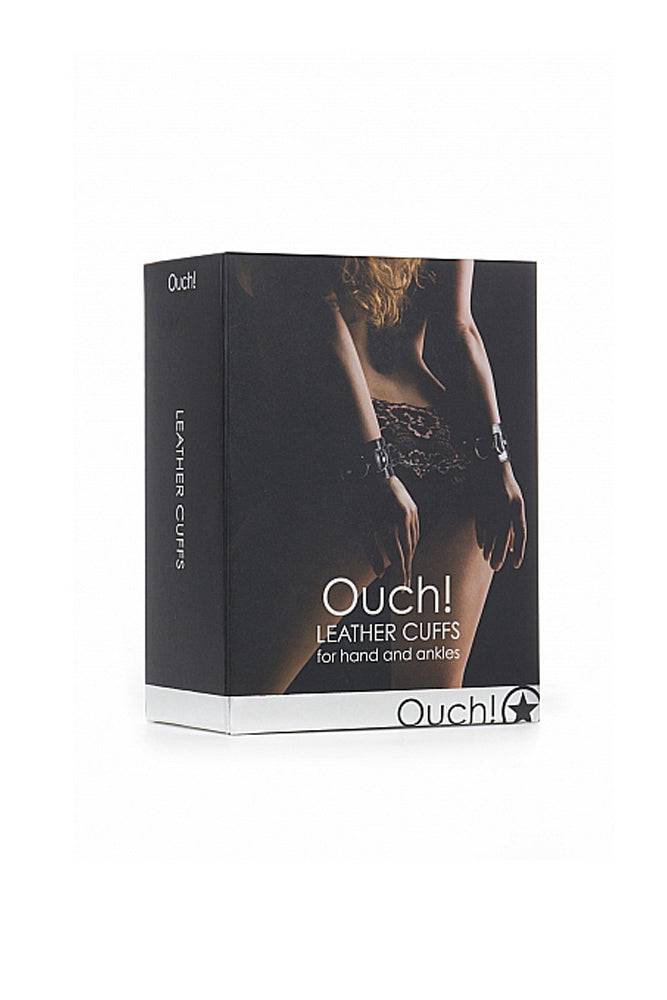 Ouch by Shots Toys - Leather Cuffs - Black BDSM - Tophatter Daily Deals