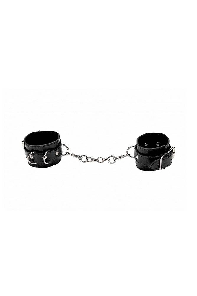 Ouch by Shots Toys - Leather Cuffs - Black BDSM - Tophatter Daily Deals