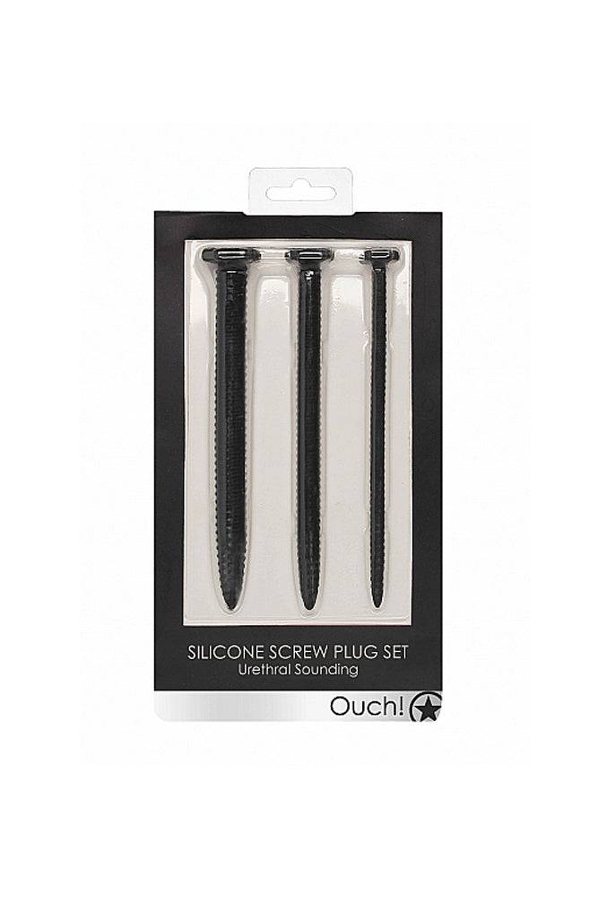 Ouch by Shots Toys - Screw Urethral Plug Set - Black BDSM - Tophatter Daily Deals