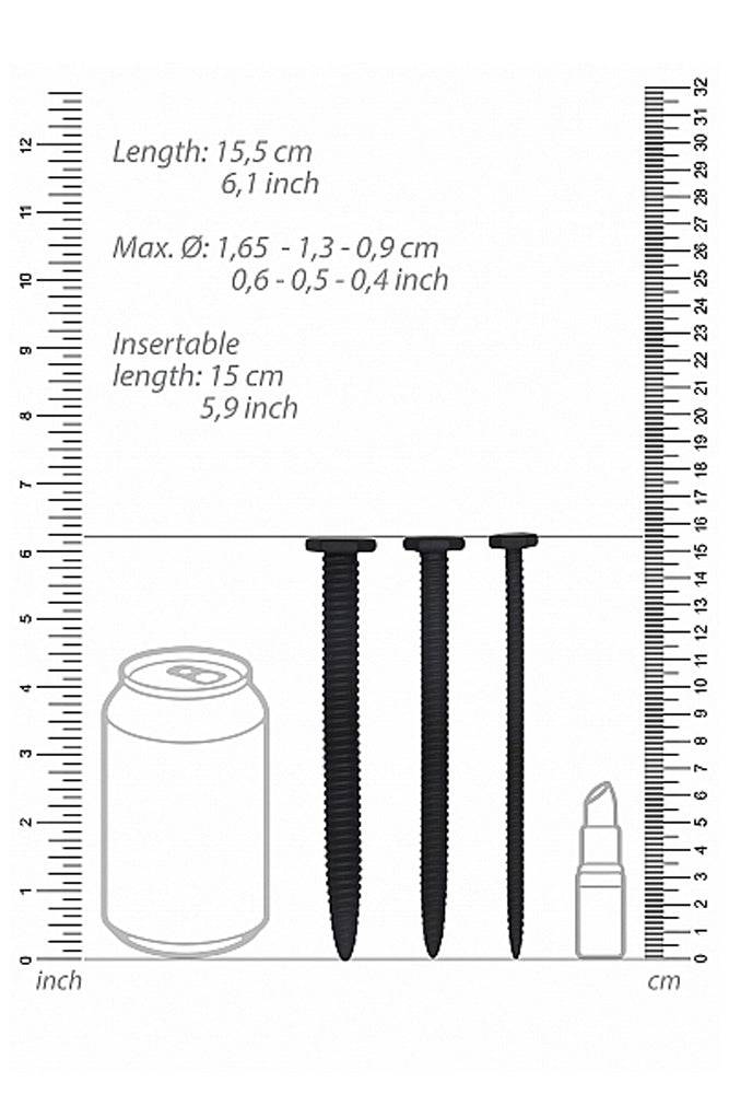 Ouch by Shots Toys - Screw Urethral Plug Set - Black BDSM - Tophatter Daily Deals
