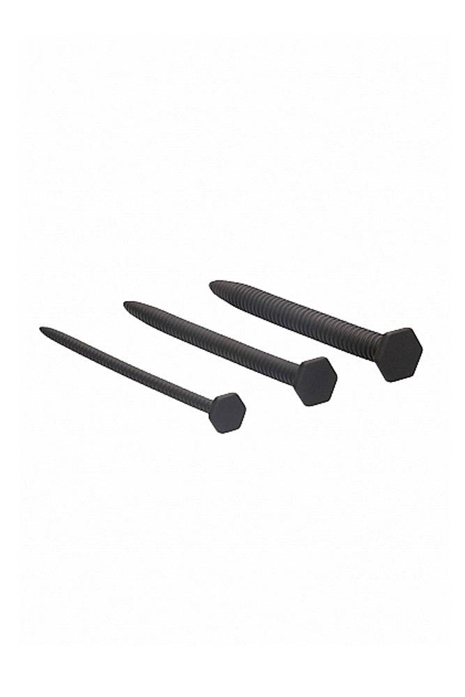 Ouch by Shots Toys - Screw Urethral Plug Set - Black BDSM - Tophatter Daily Deals