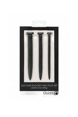 Ouch by Shots Toys - Rugged Nail Urethral Plug Set - Black BDSM - Tophatter Daily Deals