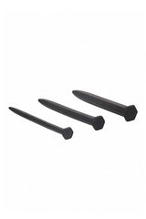 Ouch by Shots Toys - Rugged Nail Urethral Plug Set - Black BDSM - Tophatter Daily Deals