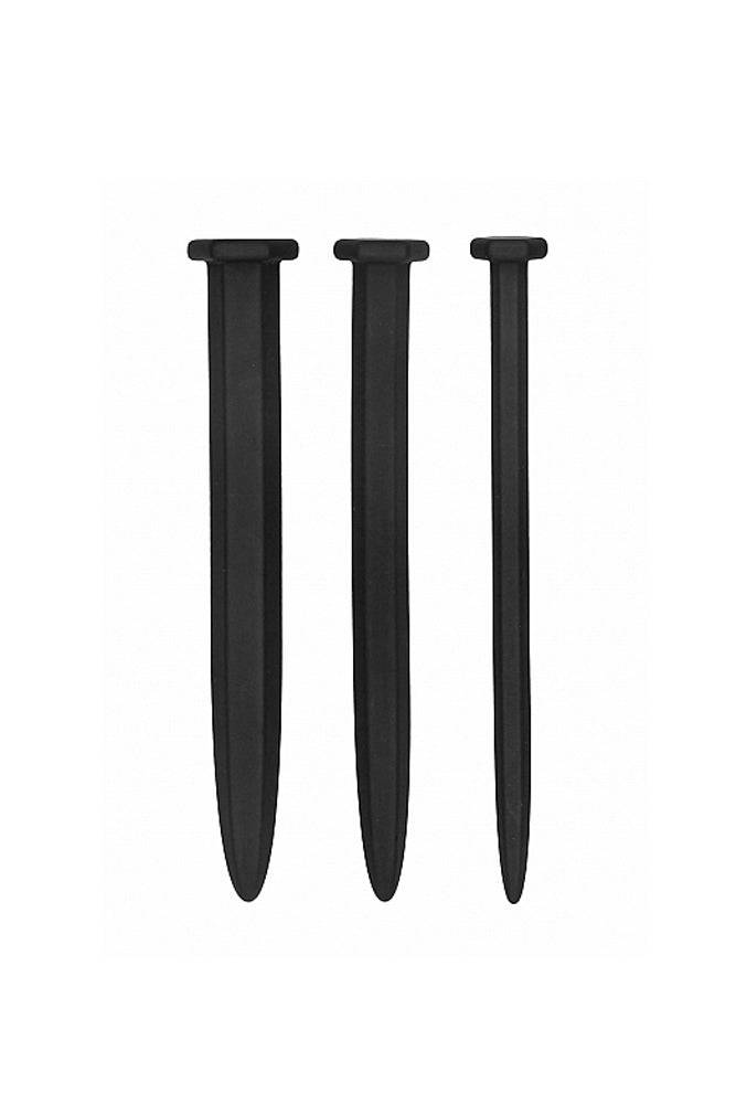Ouch by Shots Toys - Rugged Nail Urethral Plug Set - Black BDSM - Tophatter Daily Deals