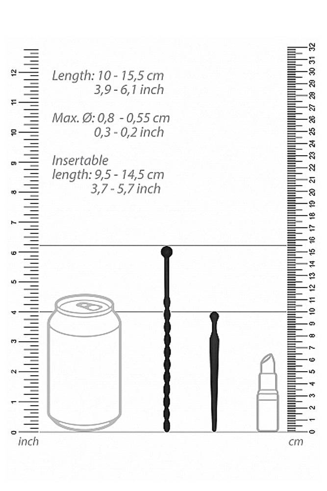 Ouch by Shots Toys - Beginner's Urethral Plug Set - Black BDSM - Tophatter Daily Deals