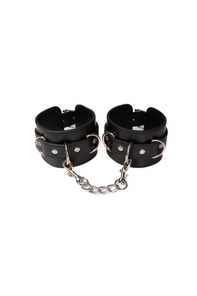 Ouch by Shots Toys - Leather Cuffs - Black BDSM - Tophatter Daily Deals