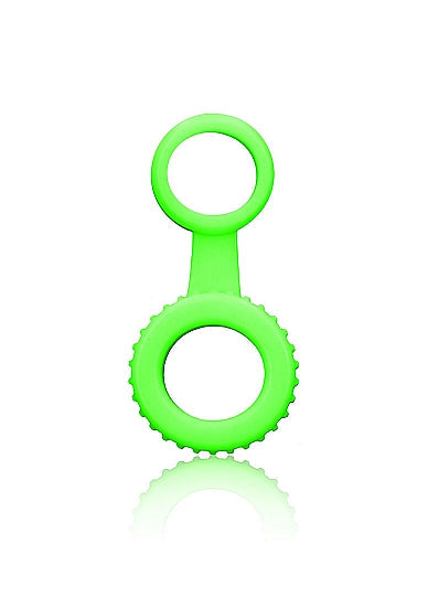 Ouch! Glow in the Dark Cockring & Ball Strap Neon Green - Tophatter Daily Deals
