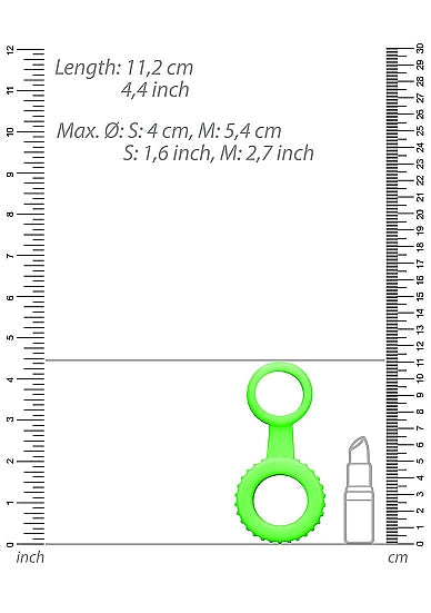 Ouch! Glow in the Dark Cockring & Ball Strap Neon Green - Tophatter Daily Deals