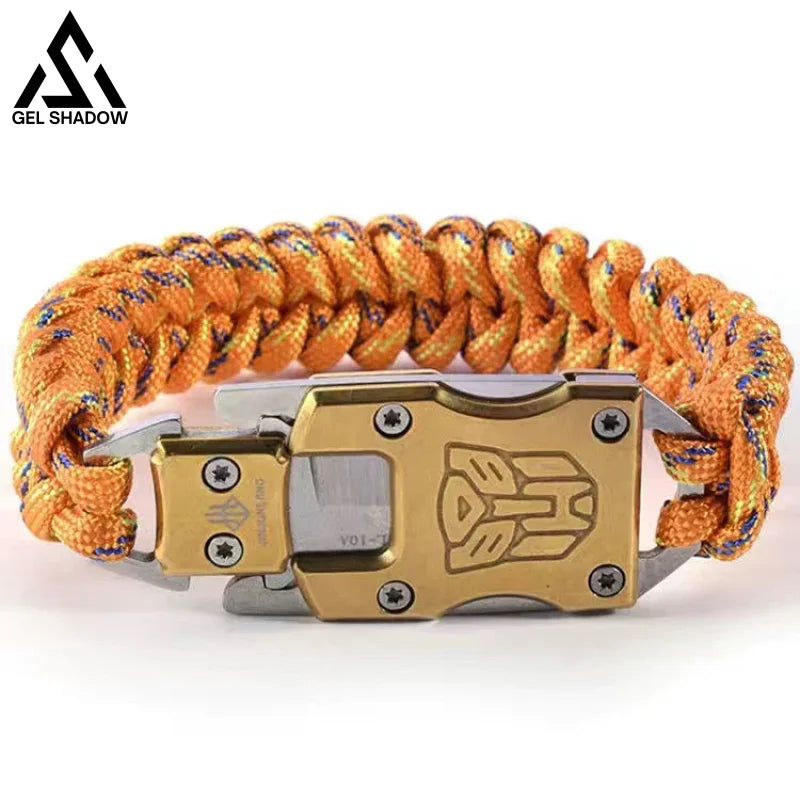 Outdoor Bracelet Knife Transformers Pattern-GS107 Orange - Tophatter Daily Deals