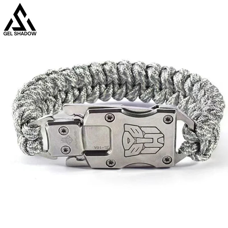 Outdoor Bracelet Knife Transformers Pattern-GS107 Sliver - Tophatter Daily Deals