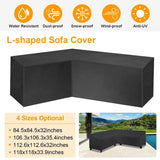 Outdoor L Shape Sofa Covers Water Resistant Garden & Patio - Tophatter Daily Deals