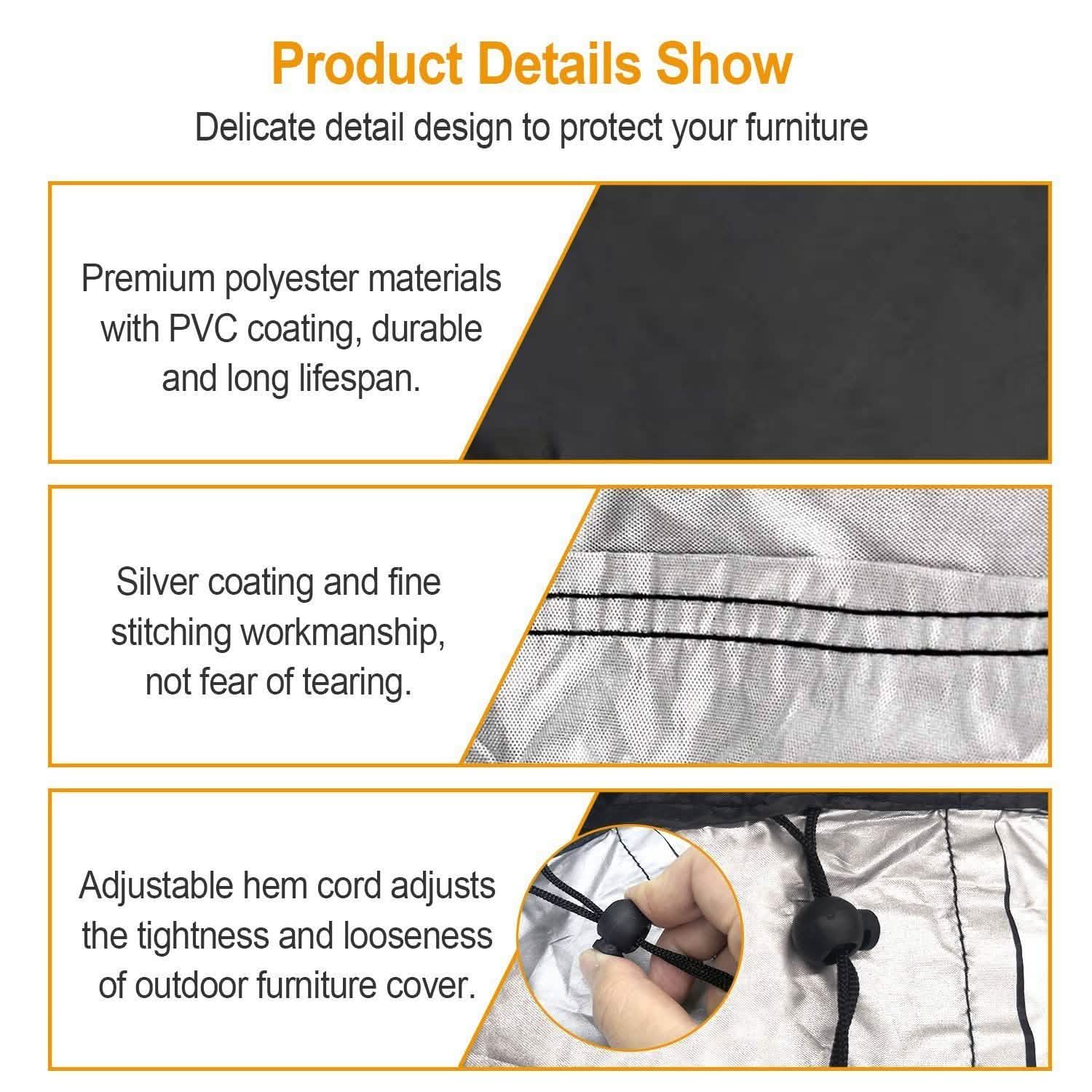 Outdoor L Shape Sofa Covers Water Resistant Garden & Patio - Tophatter Daily Deals