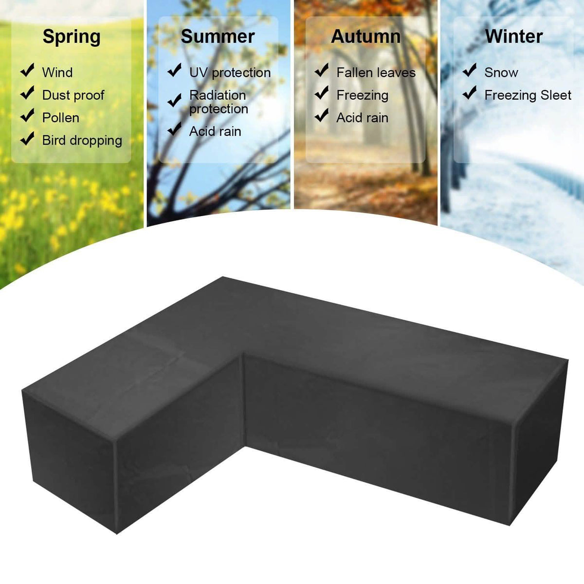 Outdoor L Shape Sofa Covers Water Resistant Garden & Patio - Tophatter Daily Deals