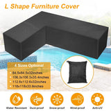 Outdoor L Shape Sofa Covers Water Resistant Garden & Patio - Tophatter Daily Deals