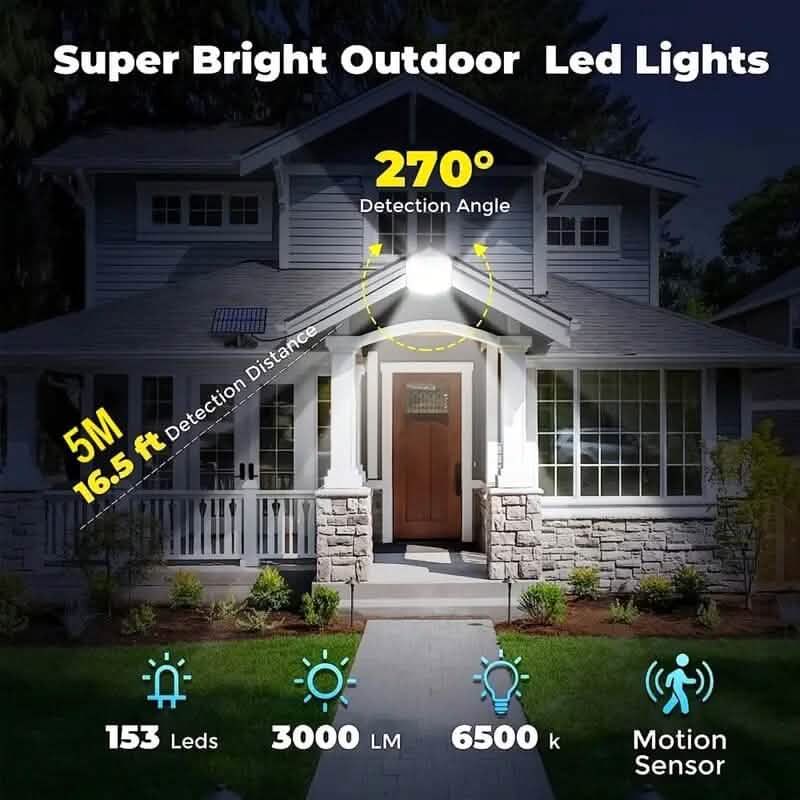 Outdoor LED Solar Security Lights Solar Outdoor Lights - Tophatter Daily Deals
